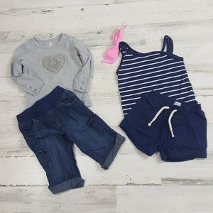 Old Navy/Koala Baby Girl 4 Piece Pants/Shorts